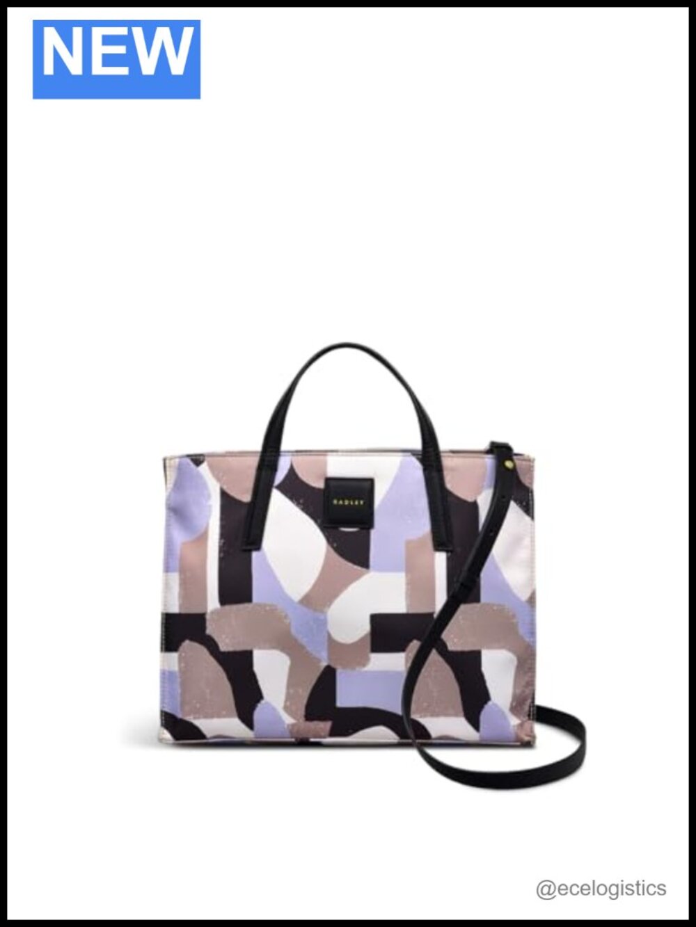 RADLEY Recycled Fabric Satchel Bag Geometric Print Crossbody